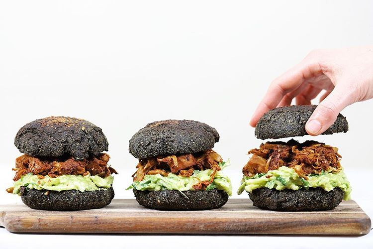 Jackfruit Burgers with Avocado Slaw