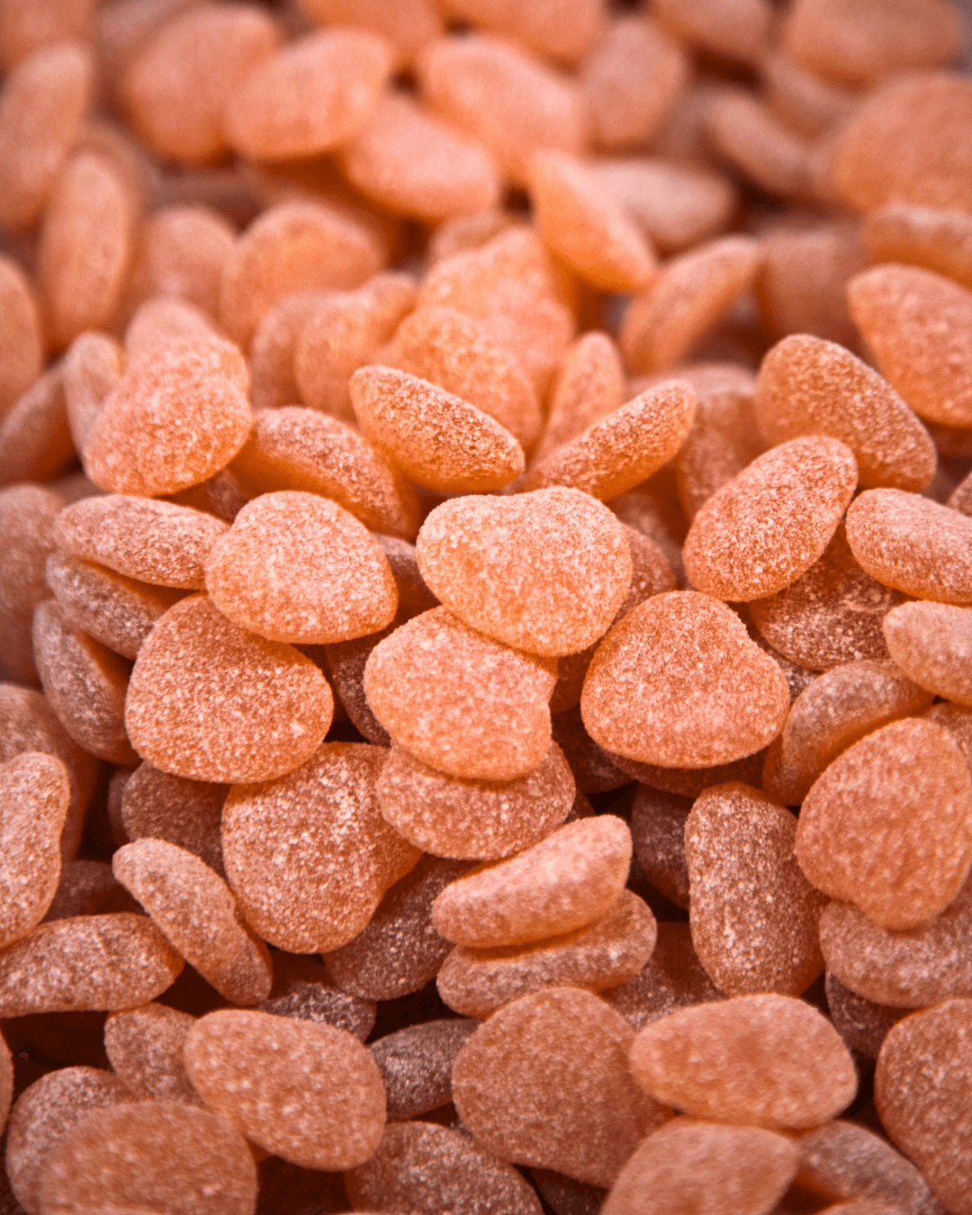 Sour Peach Hearts Low Sugar