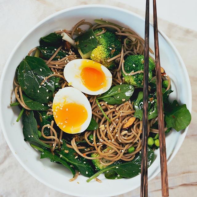Quick Soba Noodles & Greens