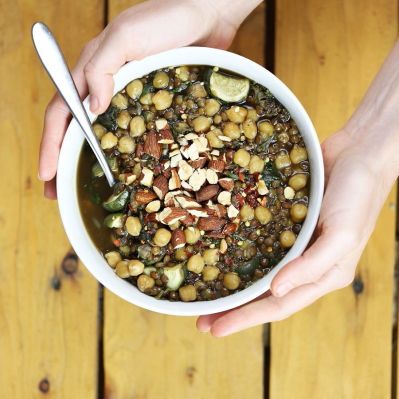 Lentils & Greens in Broth