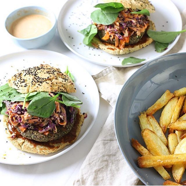 Shiitake Black Bean Burgers