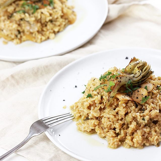 Brown Rice Artichoke Risotto 