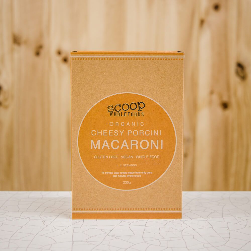 scoop's cheesy porcini macaroni